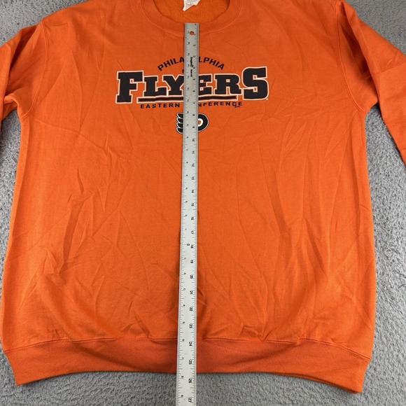 Philadelphia Flyers Pullover Sweatshirt XL Spell Out Graphic Hockey Mens Vtg NHL - Picture 6 of 9
